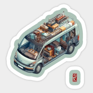 Isometric van Sticker